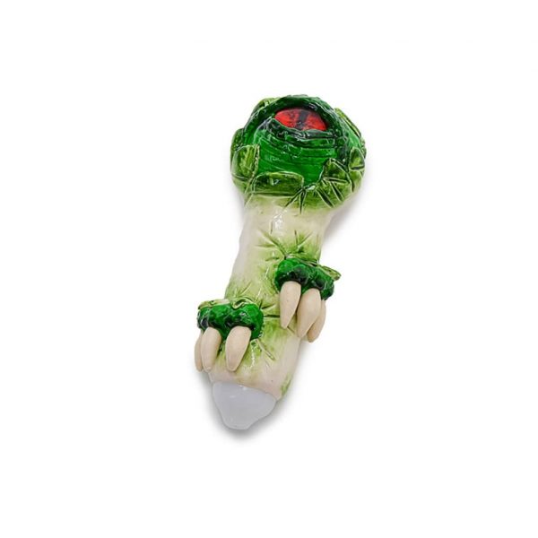 Glass Monster Teeth Handpipe for Spooky Smoke Sessions