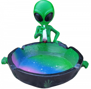 Ceramic Smoking Alien Ashtray Ash Catcher