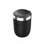 Light Metal Car Cupholder Ashtray with Push Open Lid and Automatic LED Light