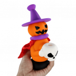 7'' Silicone Halloween Jack O'Lantern Witch Bong Mini Bong