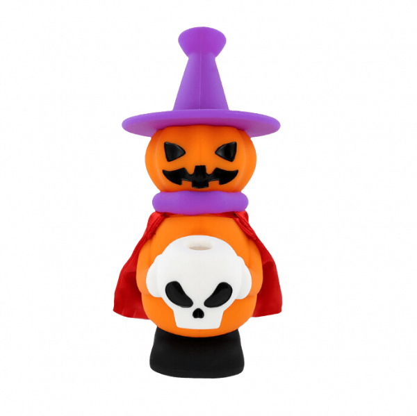 7'' Silicone Halloween Jack O'Lantern Witch Bong Mini Bong