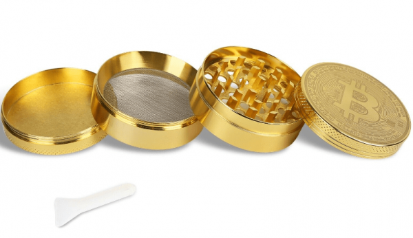 4 Piece Small Bitcoin Metal Grinder
