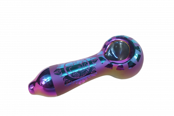 4'' Artistic Painted Glass Hand Pipe