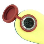 4'' Silicone Avocado Hand Pipe with Lid