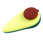4'' Silicone Avocado Hand Pipe with Lid