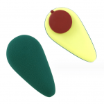 4'' Silicone Avocado Hand Pipe with Lid