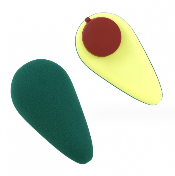 4'' Silicone Avocado Hand Pipe with Lid