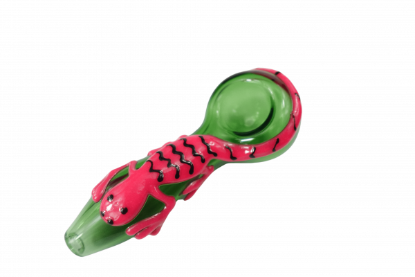 5'' Pink Lizard Glass Spoon Hand Pipe