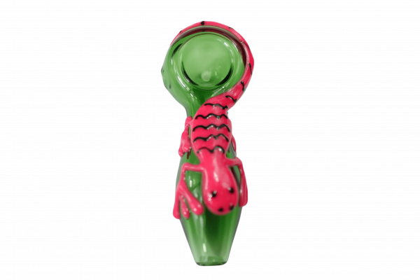 5'' Pink Lizard Glass Spoon Hand Pipe