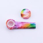 Silicone Hand Pipe with Lid and Removeable Bowl