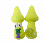 3'' Silicone Intoxicated Mushroom Small Hand Pipe