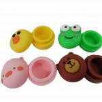 4 Piece Pack 4ml Assorted Cute Animal Silicone Wax Oil Concentrate Vaporizer Cream Container