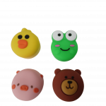 4 Piece Pack 4ml Assorted Cute Animal Silicone Wax Oil Concentrate Vaporizer Cream Container