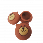 4 Piece Pack 4ml Assorted Cute Animal Silicone Wax Oil Concentrate Vaporizer Cream Container