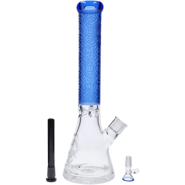 Cloud Cali X 15-inch Engraved Thick Base Beaker Bong