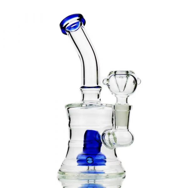 Compact 6 Drum Lines Bong with 14mm Bowl for Smooth Smoking