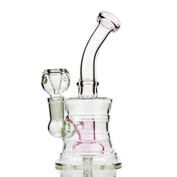 Compact 6 Drum Lines Bong with 14mm Bowl for Smooth Smoking