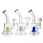 Compact 6 Drum Lines Bong with 14mm Bowl for Smooth Smoking