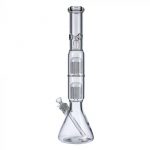 Beaker Base Ice Bong with Double Tree Perc-16 Inch