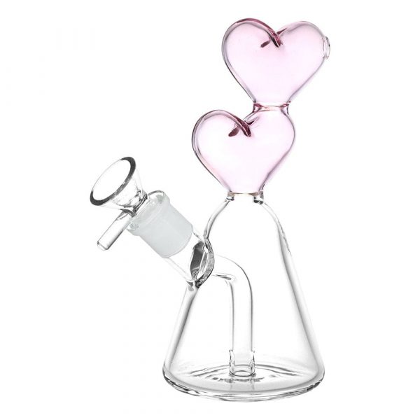 6" Hearts Converge Glass Bong