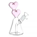 6" Hearts Converge Glass Bong