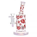 8" Lipstick Kiss Glass Bong