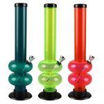 Acrylic Double Bubble Bong - 12" / Colors Vary