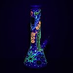 Beach Vibes 420 Painted Glass 10" Beaker Bong