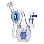 7" Milky Purple Mini Recycler Bong