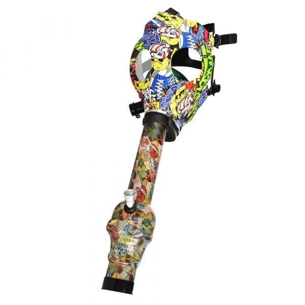 Gas Mask w/ Acrylic Bong - 10.25"
