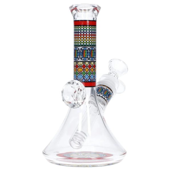 Diamond Beaker w/ Colourful Tube - 7 in.