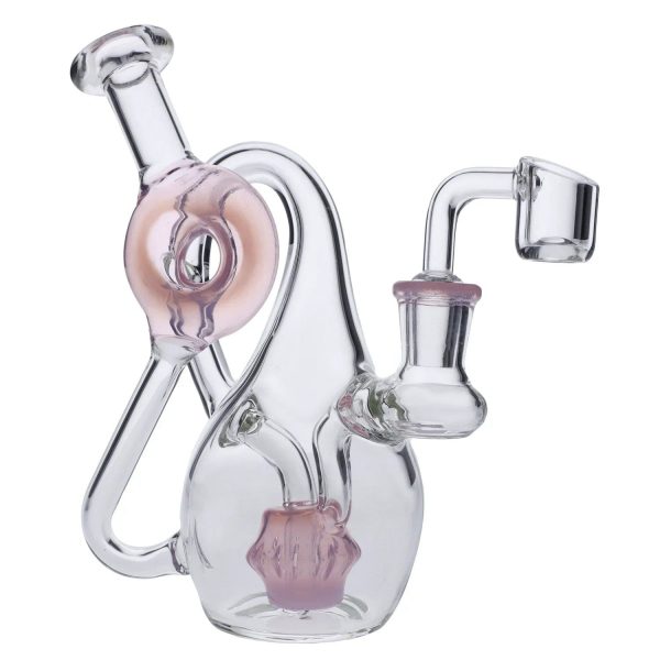 7" Milky Purple Mini Recycler Bong
