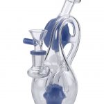 7" Milky Purple Mini Recycler Bong