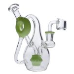 7" Milky Purple Mini Recycler Bong