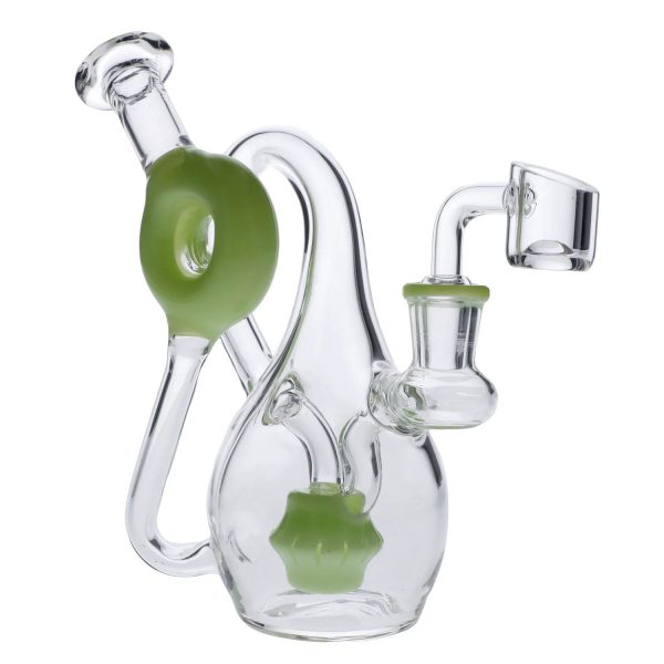 7" Milky Purple Mini Recycler Bong