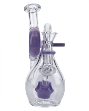 7" Milky Purple Mini Recycler Bong