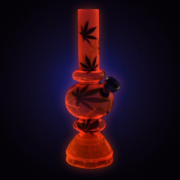 Mini Acrylic Bubble Bong w/ Built in Grinder Base - 6.75" / Assorted Designs