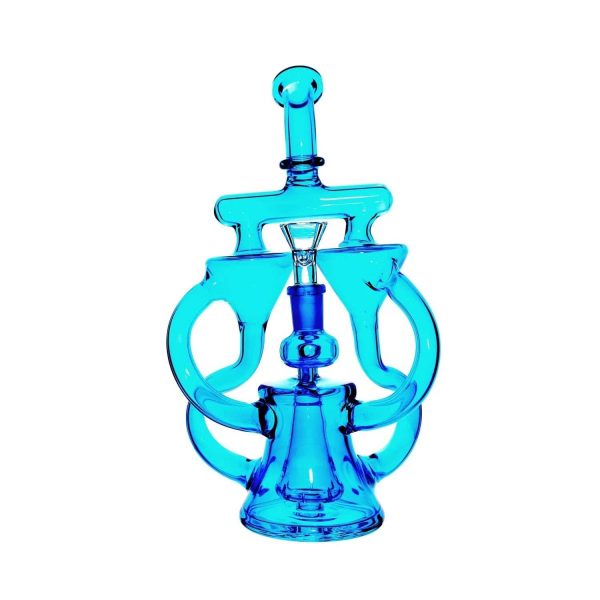 Smoke Cartel Neon Double Recycler with Pyramid Percolator Bong