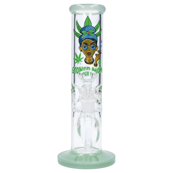Stoner Mom Straight Tube with Honeycomb Perc - 10 in