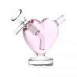 3" From The Heart Glass Mini Bubbler