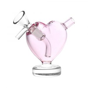 3" From The Heart Glass Mini Bubbler