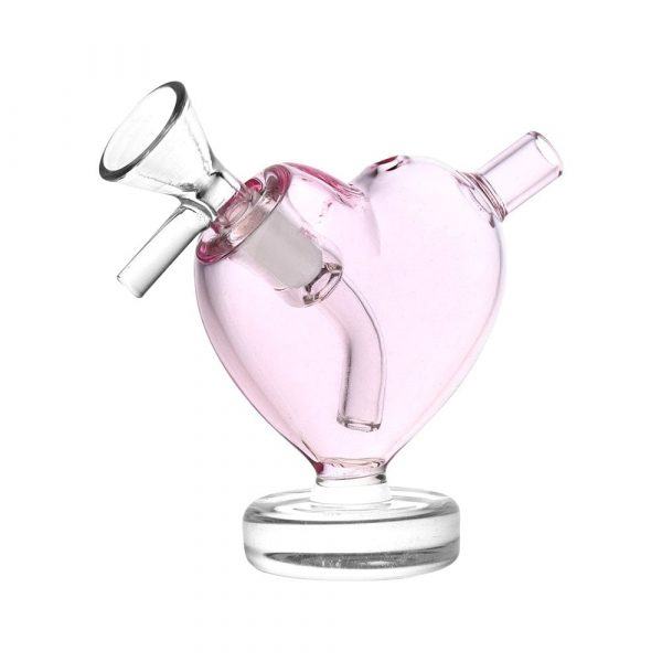 3" From The Heart Glass Mini Bubbler
