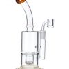Amber Inset Honeycomb Perc Mini Rig
