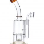 Amber Inset Honeycomb Perc Mini Rig