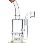 Amber Inset Honeycomb Perc Mini Rig