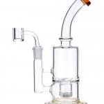 Amber Inset Honeycomb Perc Mini Rig