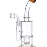Amber Inset Honeycomb Perc Mini Rig