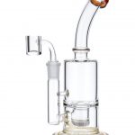 Amber Inset Honeycomb Perc Mini Rig