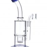 Blue Inset Honeycomb Perc Mini Rig