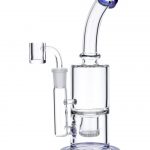Blue Inset Honeycomb Perc Mini Rig